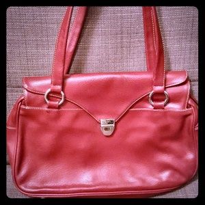 Tried Red Leather Handbag